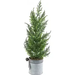 Cypress Mini Potted Christmas Tree Christmas Arrangements & Garland