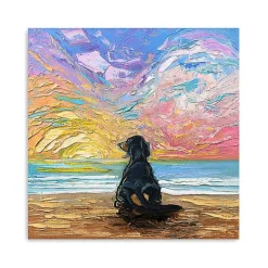 Kirklands Home Canvas Art|Dachshund Beach Days Canvas Art Print Multi
