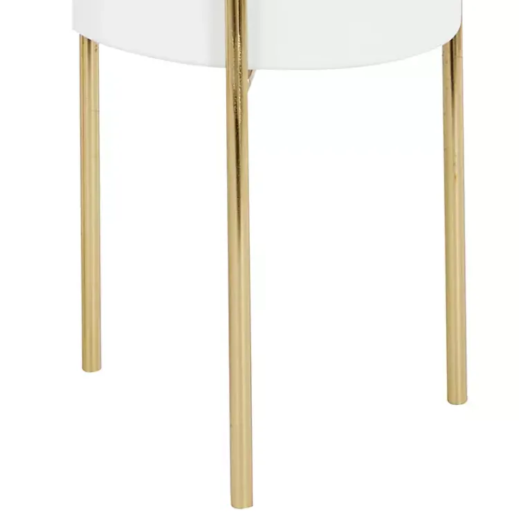 Kirklands Home Planters|Daisy Modern Iron Planters, Set of 3 White