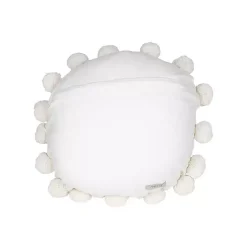 Hot Daisy Soft Poms Round Throw Pillow Pillows