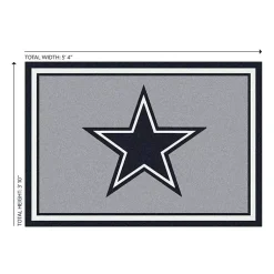 Kirklands Home Area Rugs|Dallas Cowboys Area Rug, 4x6 Gray