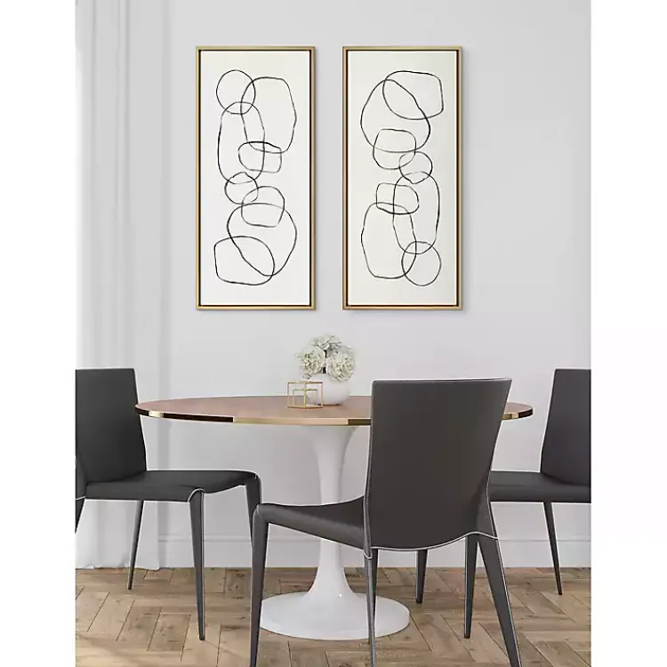 Kirklands Home Canvas Art|Dancing Circles Framed Canvas Art Print