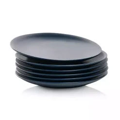 Kirklands Home Dinnerware|Dark Classic Coupe Salad Plates, Set of 6 Blue