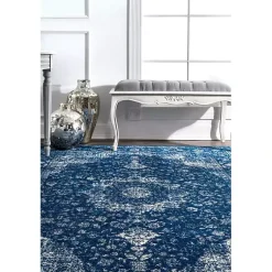 Kirklands Home Area Rugs|Dark Verona Area Rug, 8x10 Blue