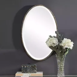 Kirklands Home Framed Mirrors|Dark Bronze Oval Wall Mirror