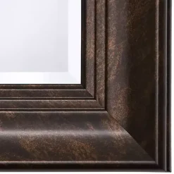Kirklands Home Decorative Mirrors|Dark Bronze Rectangular Frame Wall Mirror