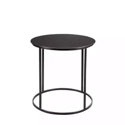 Kirklands Home Accent & End Tables|Dark Bronze Rounded Metal Accent Table