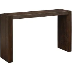 Kirklands Home Console Tables|Dark Distressed Wood Console Table Brown