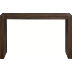 Kirklands Home Console Tables|Dark Distressed Wood Console Table Brown