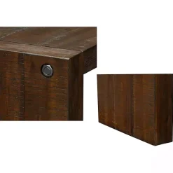 Kirklands Home Console Tables|Dark Distressed Wood Console Table Brown