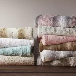 Hot Dark Faux Fur Oversized Throw Blanket Blankets & Throws