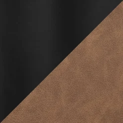 Kirklands Home Accent Chairs|Dark Faux Leather Sleigh Accent Chair Brown