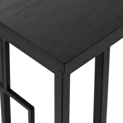 Kirklands Home Accent & End Tables|Dark Metal C-Shaped Accent Table Brown