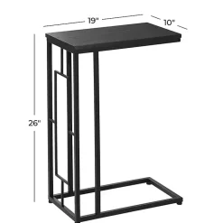 Kirklands Home Accent & End Tables|Dark Metal C-Shaped Accent Table Brown