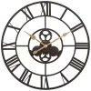 Kirklands Home Clocks|Dark Brown Rutherford Gears Wall Clock