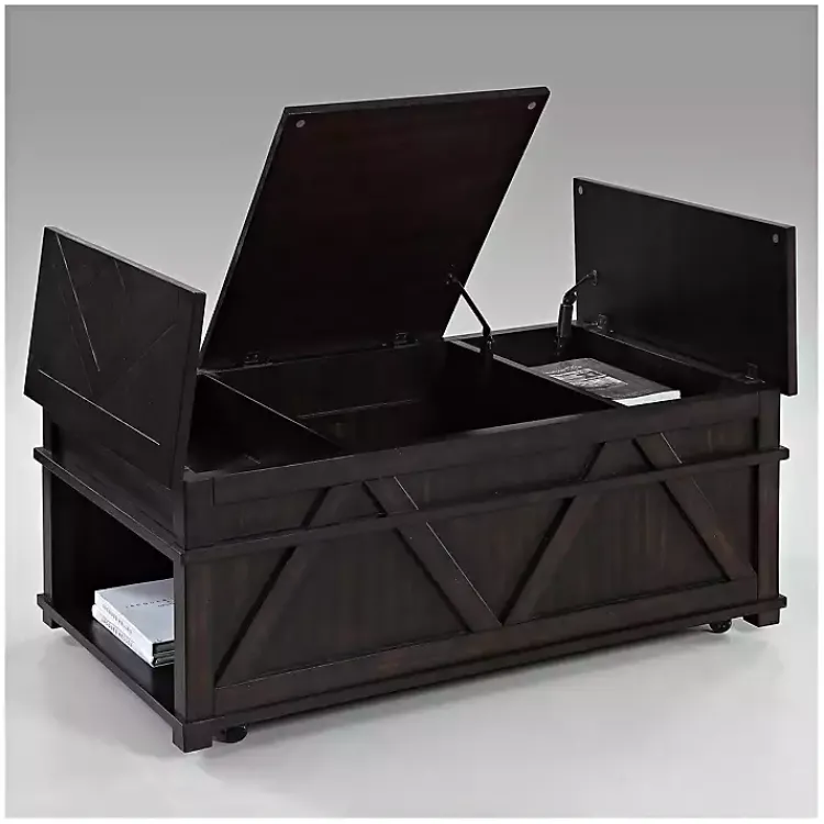 Kirklands Home Coffee Tables|Dark Storage Coffee Table Brown