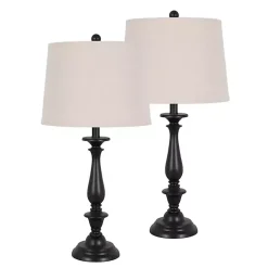 Kirklands Home Table Lamps|Dark Brown Transitional Table Lamps, Set of 2 Tan