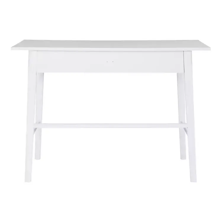 Kirklands Home Office Furniture|Dark Wood 1-Drawer Midcentury Modern Desk Brown