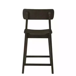 Kirklands Home Bar Stools & Counter Height Stools|Dark Wood Open Back Counter Stool Brown
