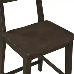Kirklands Home Bar Stools & Counter Height Stools|Dark Wood Open Back Counter Stool Brown