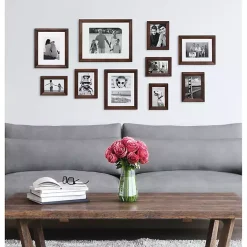 Kirklands Home Gallery Wall Frames|Dark Wood 10-pc. Gallery Wall Frame Set Brown