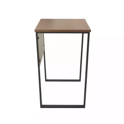 Kirklands Home Office Furniture|Dark Coffee Wood Computer Desk