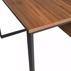 Kirklands Home Office Furniture|Dark Coffee Wood Computer Desk
