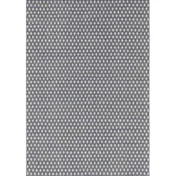 Kirklands Home Area Rugs|Dark Gray and Ivory Dainty Diamond Area Rug, 6x9