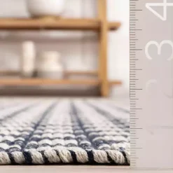 Kirklands Home Area Rugs|Dark Gray and Ivory Dainty Diamond Area Rug, 6x9