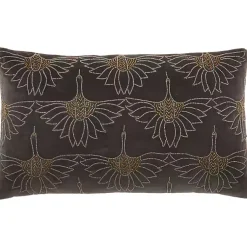 Hot Dark Beaded Deco Lumbar Pillow Pillows