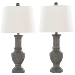 Kirklands Home Table Lamps|Dark Gray Chateau Table Lamps, Set of 2 White