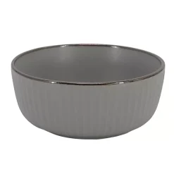 Kirklands Home Dinnerware|Dark Leo Stoneware 16-pc. Dinnerware Set Gray