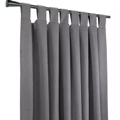 Kirklands Home Curtains & Drapes|Dark Ventura Blackout Curtain Panel, 95 in. Gray