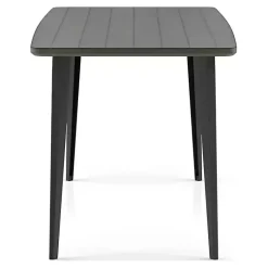 Kirklands Home Dining Tables|Dark Wood and Metal Dining Table Gray