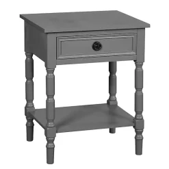 Kirklands Home Accent & End Tables|Dark Wood Barrett Accent Table Gray
