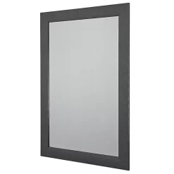 Kirklands Home Decorative Mirrors|Dark Gray Wood Framed Beveled Edge Wall Mirror