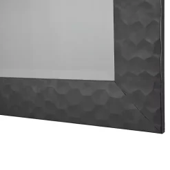 Kirklands Home Decorative Mirrors|Dark Gray Wood Framed Beveled Edge Wall Mirror