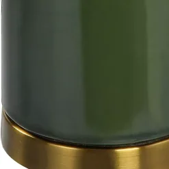 Kirklands Home Table Lamps|Dark Green and Gold Eva Table Lamp White