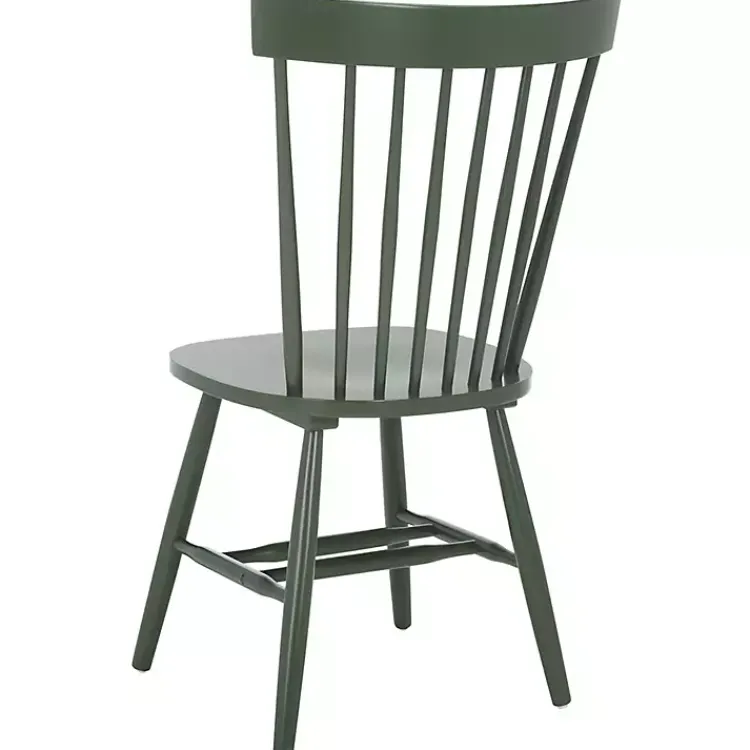 Kirklands Home Dining Chairs|Dark Parker Spindle Dining Chairs, Set of 2 Green