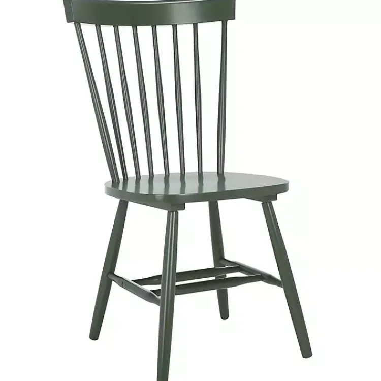 Kirklands Home Dining Chairs|Dark Parker Spindle Dining Chairs, Set of 2 Green