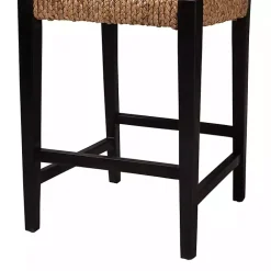 Kirklands Home Bar Stools & Counter Height Stools|Dark Mahogany Lattice Counter Stool Brown
