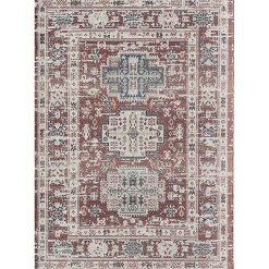 Kirklands Home Area Rugs|Dark Terra Cotta Borde Area Rug, 8x10 Red