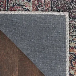 Kirklands Home Area Rugs|Dark Vintage Floral Washable Area Rug, 5x7 Gray
