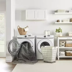 Kirklands Home Area Rugs|Dark Vintage Floral Washable Area Rug, 7x9 Gray