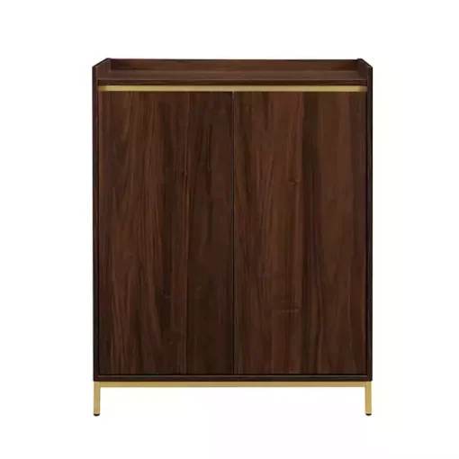 Kirklands Home Cabinets & Sideboards|Dark Walnut Capri 6-Bottle Cubby Cabinet Brown