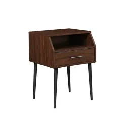 Kirklands Home Accent & End Tables|Dark Walnut Open Storage Accent Table Brown