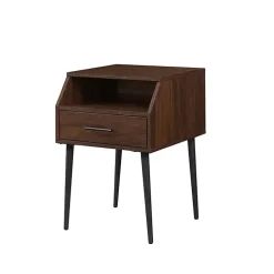 Kirklands Home Accent & End Tables|Dark Walnut Open Storage Accent Table Brown
