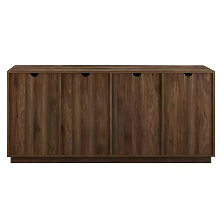 Kirklands Home Cabinets & Sideboards|Dark Walnut Wood and Black Metal Sideboard