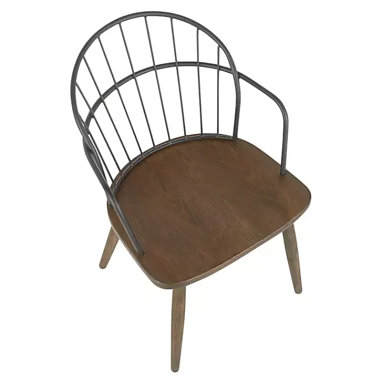 Kirklands Home Dining Chairs|Dark Walnut Wood Spindle Dining Chairs, Set of 2