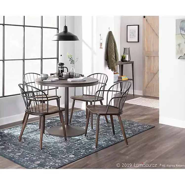 Kirklands Home Dining Chairs|Dark Walnut Wood Spindle Dining Chairs, Set of 2